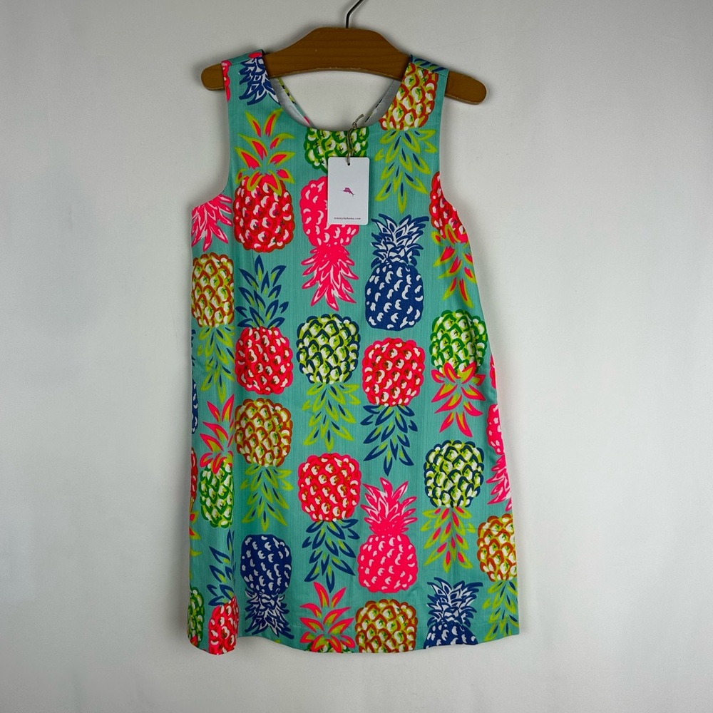 NWT Tommy Bahama pineapple dress with a matching hair bow